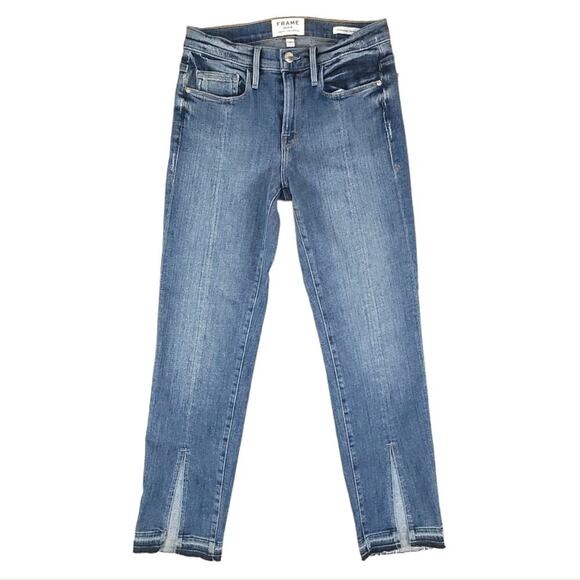 Frame Denim Straight Ankle Jeans Le Nouveau Straight Sheffield Medium Wash - Picture 4 of 12